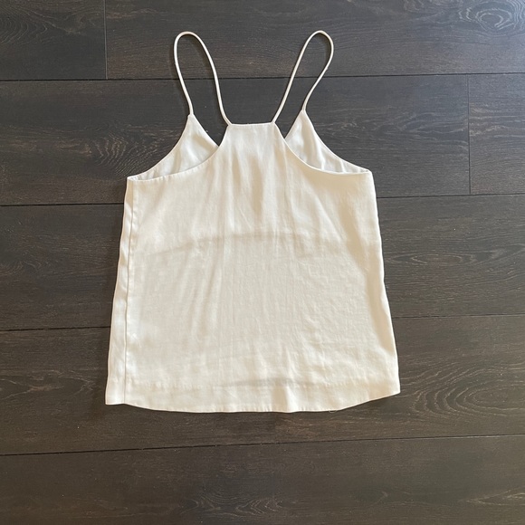 H&M Conscious Collection Silk Satin Off White Cream Tank Top - Picture 4 of 10